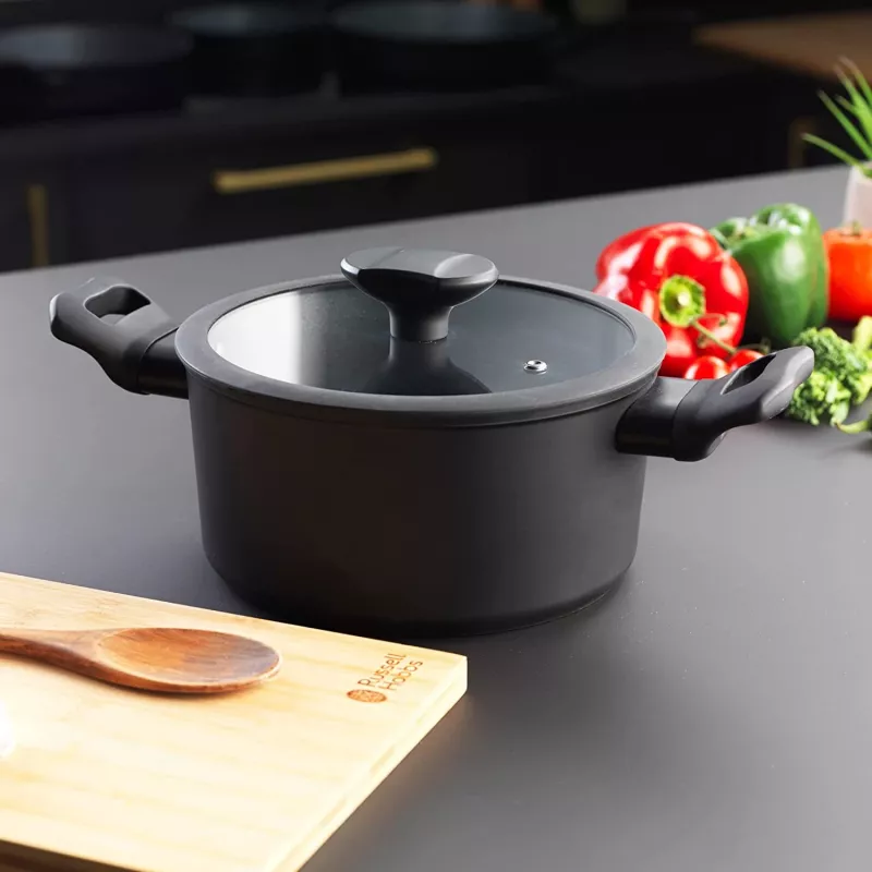 Puodas Russell Hobbs RH01863EU7 20 cm Crystaltech virtuvės indai nerūdijantis plienas stiklinis dangtis