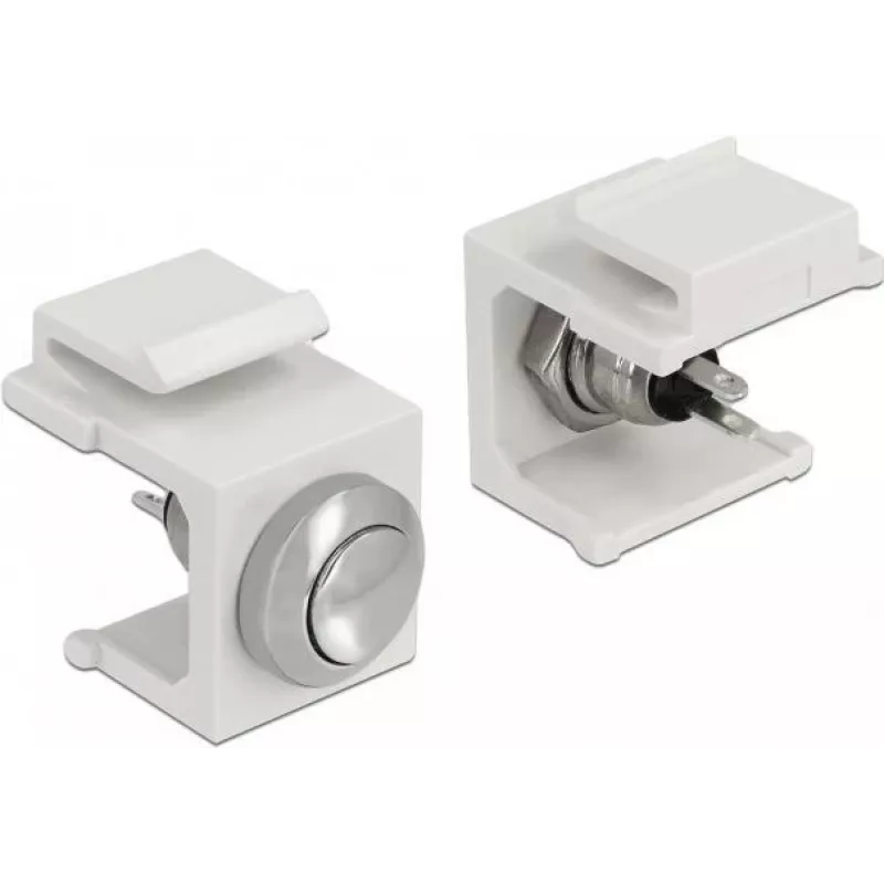 Laido jungtis DELOCK 86401 Keystone nerūdijantis plienas / balta, 24 V, 16.3×19.8×22.3 mm