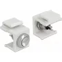 Laido jungtis DELOCK 86401 Keystone nerūdijantis plienas / balta, 24 V, 16.3×19.8×22.3 mm