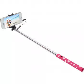 Ultron selfie hot shot Pink - 15 - 45 cm asmenukės lazdelė su fotoaparato užraktu ant rankenos - išmaniesiems telefonams, tokiems kaip Samsung Galaxy, iPhone ir kiti (173951)