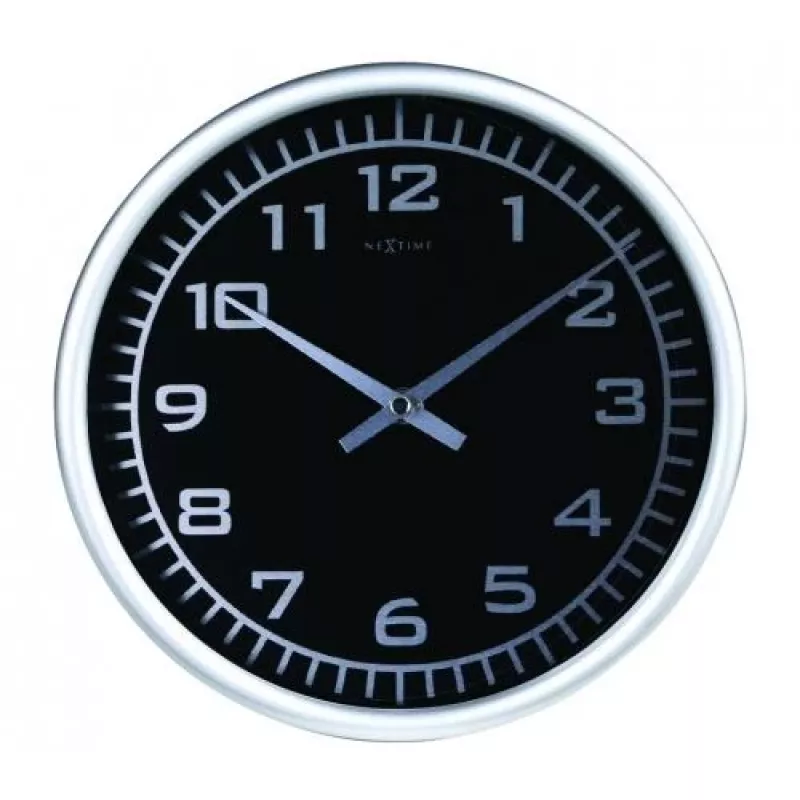 NeXtime klok 2953 Juoday, Ø 25 cm, sieninis, juodas