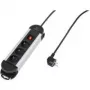 Maitinimo lizdas Renkforce 315A-CMB — 3 lizdų juodas/sidabrinis su jungikliu