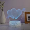 Manta SNL115RGB RGB 3D širdies formos dekoratyvinis LED lempos rinkinys