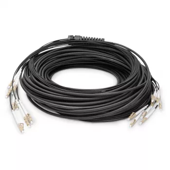 Šviesolaidinis atšakinis kabelis DIGITUS DK-24338U030BK-BBB, iš anksto sumontuotas OM4 daugiamodis 8 gyslų, LC/UPC–LC/UPC, 30 m, U-DQ(ZN) BH