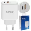 Savio LA-12 mobiliojo įrenginio įkroviklis Universal White AC Greitasis įkrovimas Vidaus patalpoms
