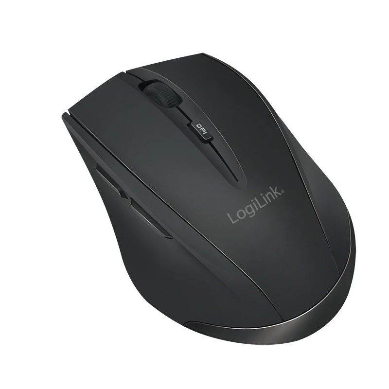 Logilink belaidė pelė BT5.0, ergonominė, juoda