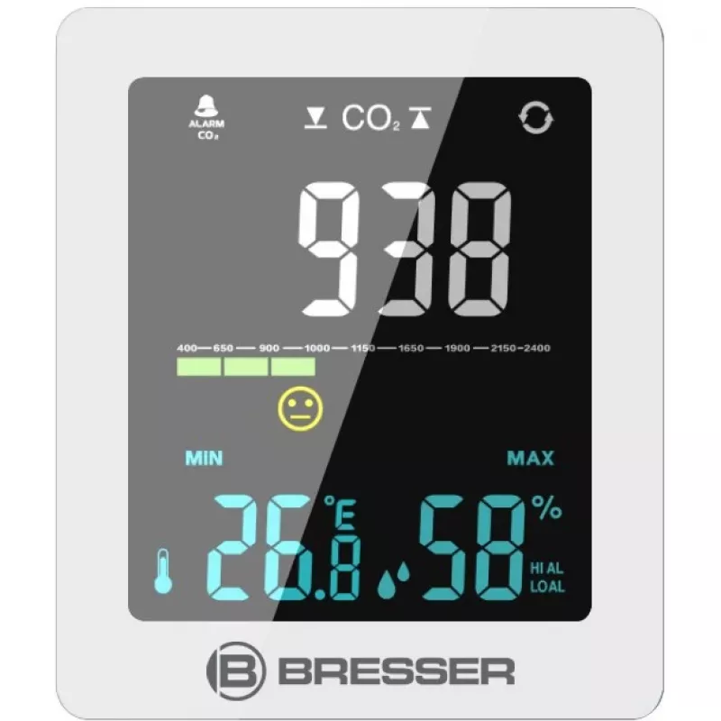 Oro kokybės matuoklis Bresser Optics 7004020GYE000 CO2 Temperatūra 0-50°C
