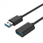UNITEK Y-C458GBK USB laidas USB 3.2 Gen 1 (3.1 Gen 1) 1.5 m USB A Juodas