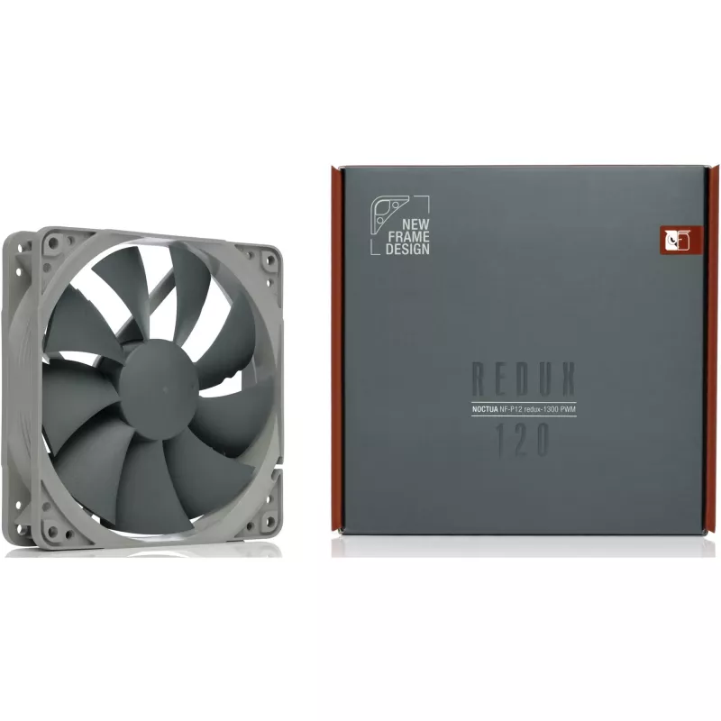 Korpuso ventiliatorius Noctua NF-P12 redux-1300 PWM, 120 mm, 1300 RPM, 12 V, 4 kontaktų PWM, 92,3 m³/h, 19,8 dB