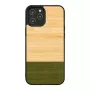Apsauginis telefono dėklas Man and Wood, skirtas iPhone 12 / 12 Pro — bambuko miškas juodas