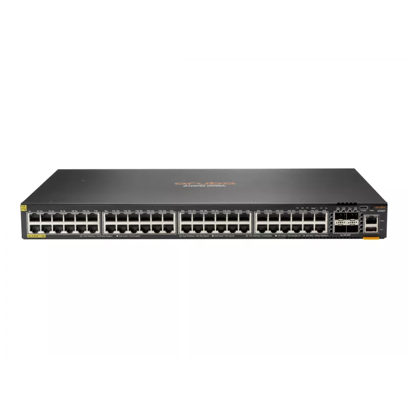 Valdomas komutatorius HPE Aruba Networking CX 6200F 48G PoE 4SFP+ 370W