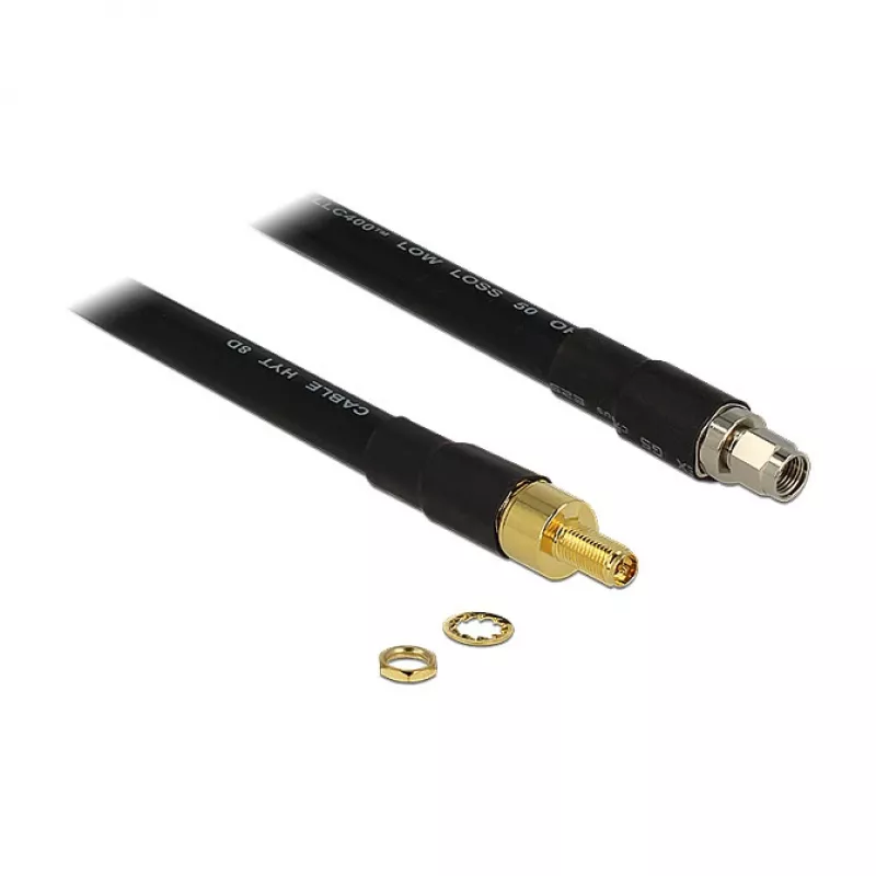 Koaksialinis kabelis DeLOCK 1m RP-SMA/RP-SMA