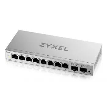 Valdomas L2 gigabito komutatorius Zyxel GS1200-10v3 — 8x Gigabit (10/100/1000), 20 Gbps, MAC 4000, stalinis, pilkas