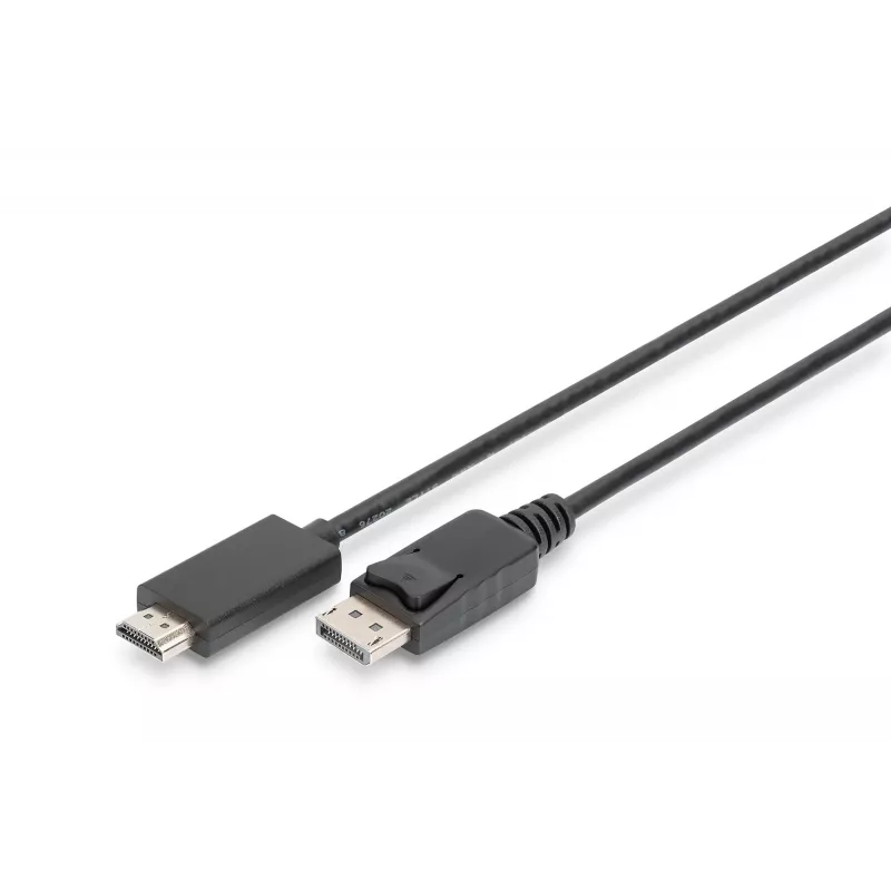 Adapter kabelis Displayport 1.2 with interlock 4K 60Hz UHD Typ DP/HDMI A M/M juodas 2 m