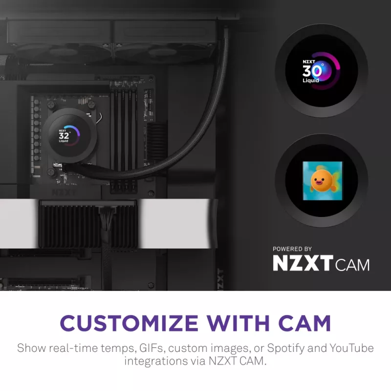 „viskas viename“ skysčio aušintuvas NZXT Kraken Plus 280 14 cm juodas