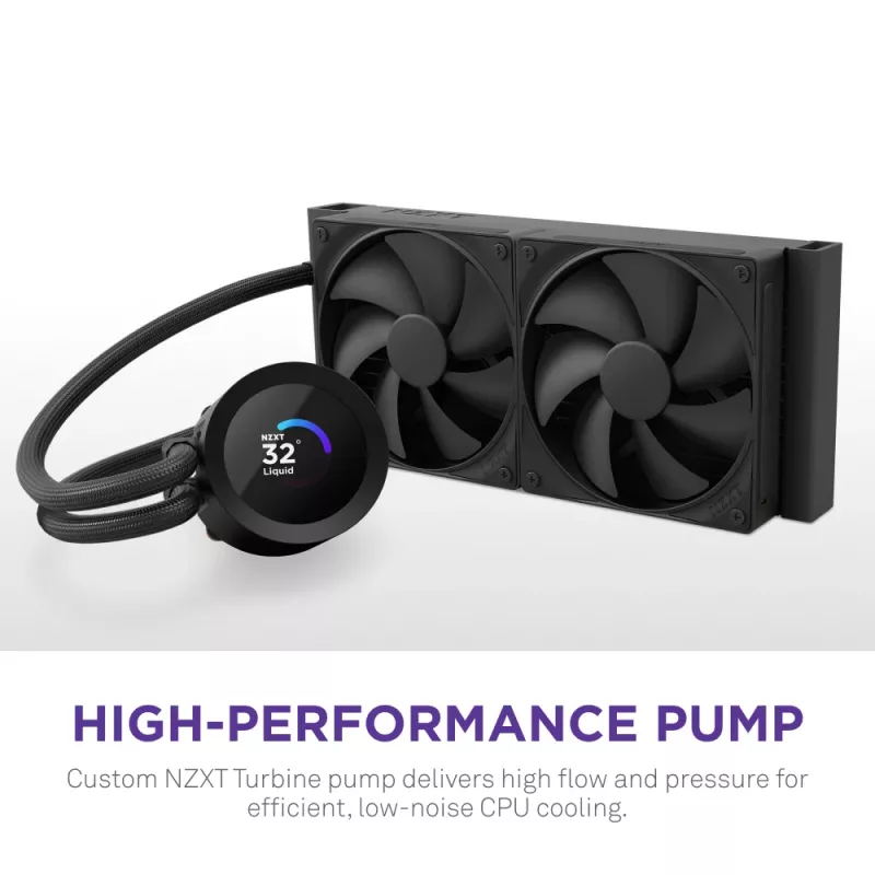 „viskas viename“ skysčio aušintuvas NZXT Kraken Plus 280 14 cm juodas