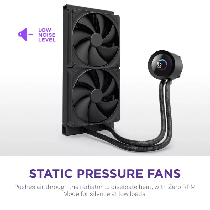 „viskas viename“ skysčio aušintuvas NZXT Kraken Plus 280 14 cm juodas