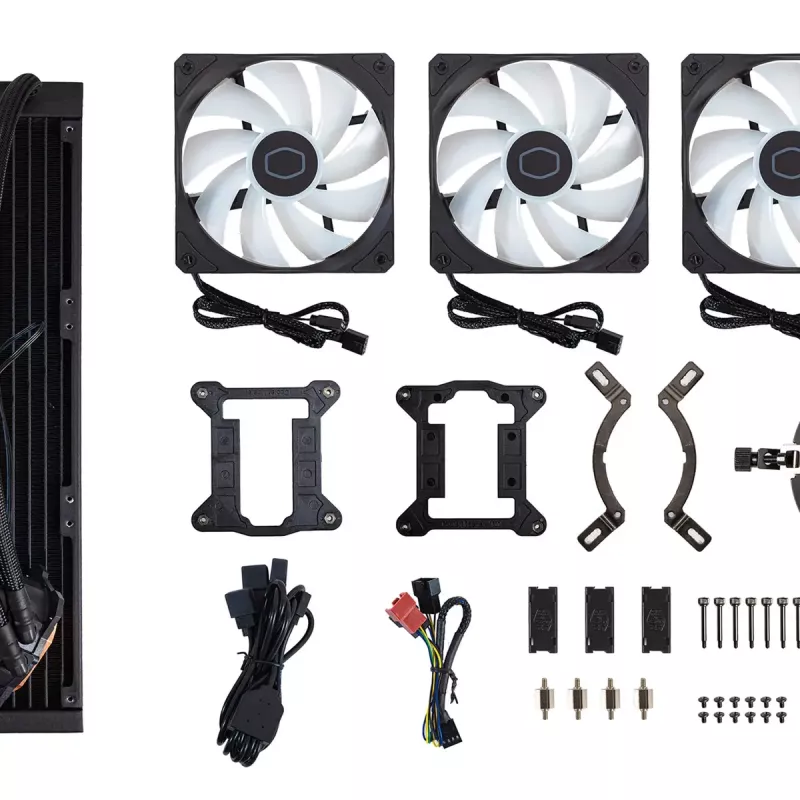 Skysčiu aušinimo rinkinys Cooler Master MasterLiquid 360L Core ARGB 12 cm Juoda