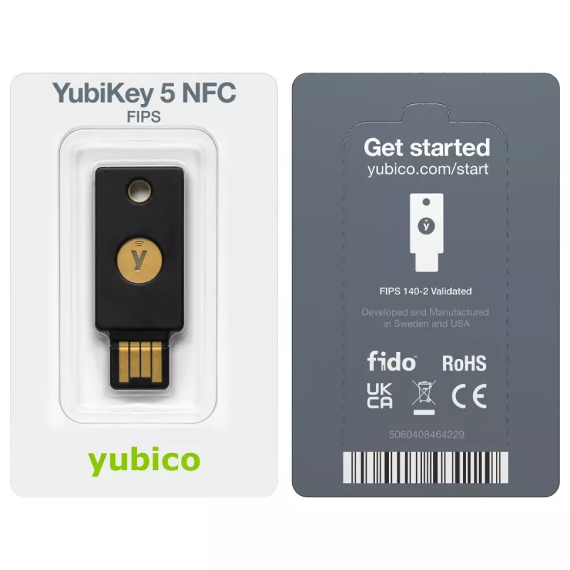 USB atmintukas Yubico 5 FIPS USB-A NFC saugos raktas