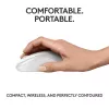 Logitech belaidė Bluetooth pelė M240 Silent, balta