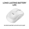 Logitech belaidė Bluetooth pelė M240 Silent, balta