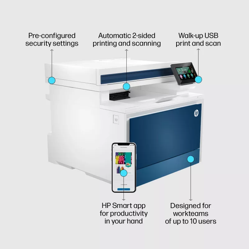 Daugiafunkcis spausdintuvas HP Color LaserJet Pro MFP 4302fdn spalvotas lazerinis spausdinimas