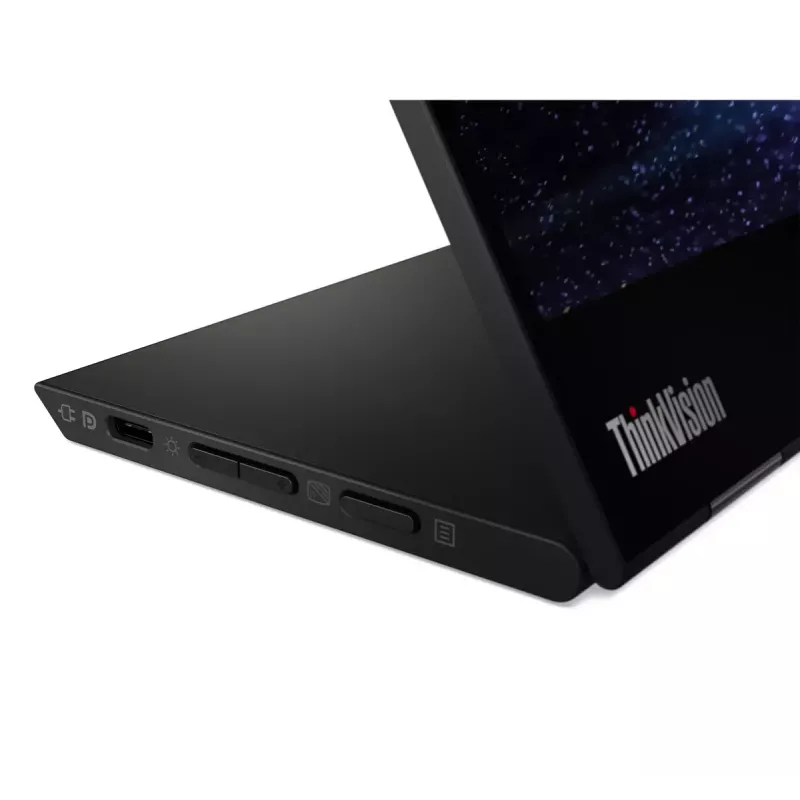 Lenovo ThinkVision M14t kompiuterio monitorius 35,6 cm (14 colių) 1920 x 1080 pikselių Full HD LED jutiklinis ekranas juodos spalvos