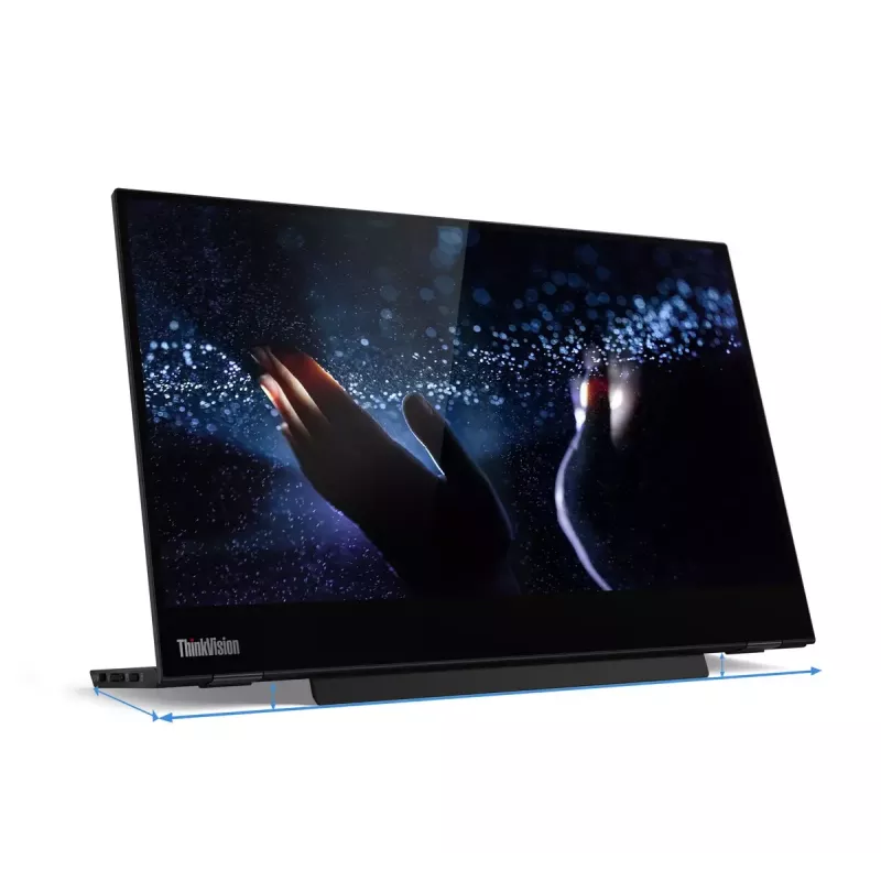 Lenovo ThinkVision M14t kompiuterio monitorius 35,6 cm (14 colių) 1920 x 1080 pikselių Full HD LED jutiklinis ekranas juodos spalvos