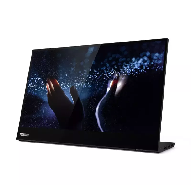Lenovo ThinkVision M14t kompiuterio monitorius 35,6 cm (14 colių) 1920 x 1080 pikselių Full HD LED jutiklinis ekranas juodos spalvos