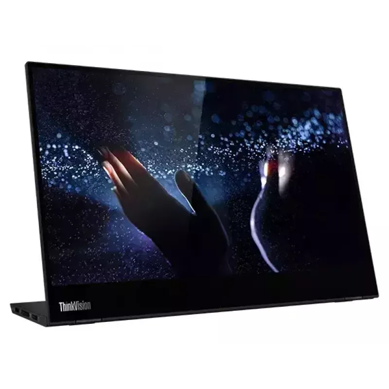 Lenovo ThinkVision M14t kompiuterio monitorius 35,6 cm (14 colių) 1920 x 1080 pikselių Full HD LED jutiklinis ekranas juodos spalvos