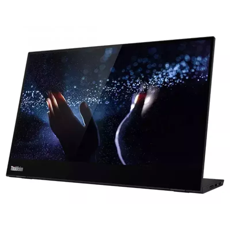 Lenovo ThinkVision M14t kompiuterio monitorius 35,6 cm (14 colių) 1920 x 1080 pikselių Full HD LED jutiklinis ekranas juodos spalvos