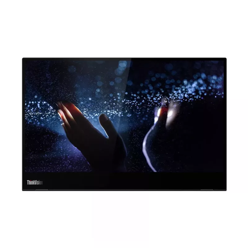 Lenovo ThinkVision M14t kompiuterio monitorius 35,6 cm (14 colių) 1920 x 1080 pikselių Full HD LED jutiklinis ekranas juodos spalvos