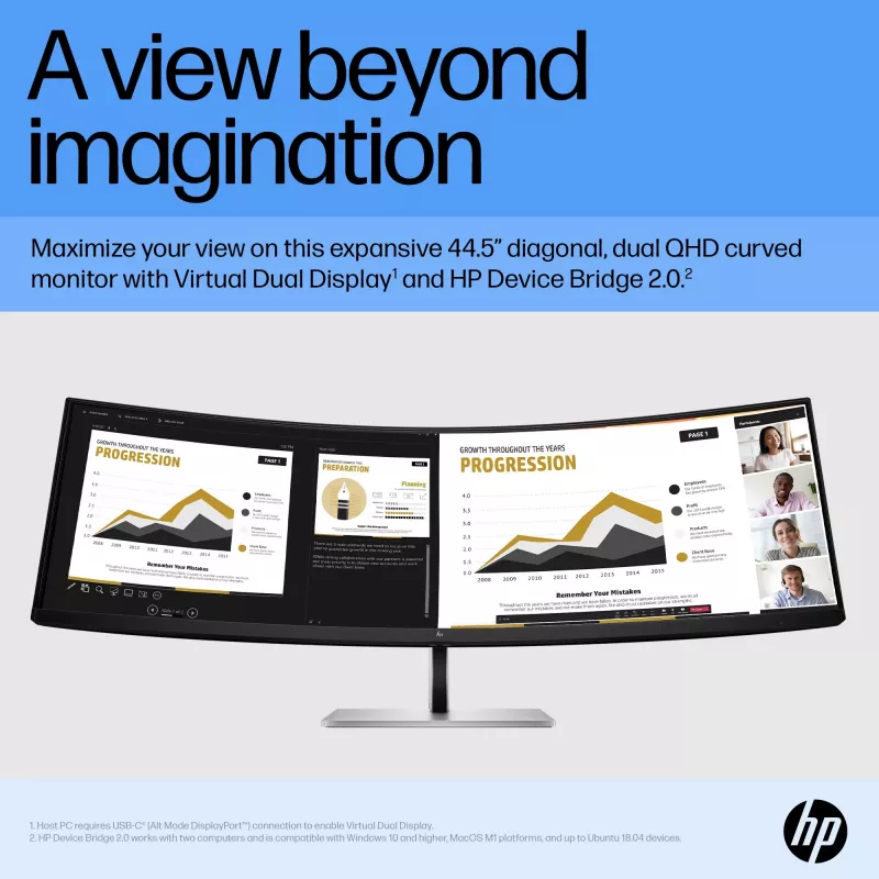 Monitorius HP E45c G5 44,5 colio Dual QHD LCD 5120 x 1440