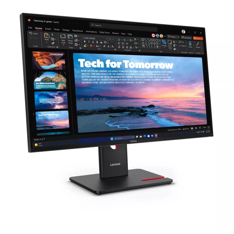 Lenovo ThinkVision T27QD-40 monitorius, 68,6 cm (27 colių), 2560 x 1440 pikselių, Wide Quad HD, LED, 6 ms, juoda