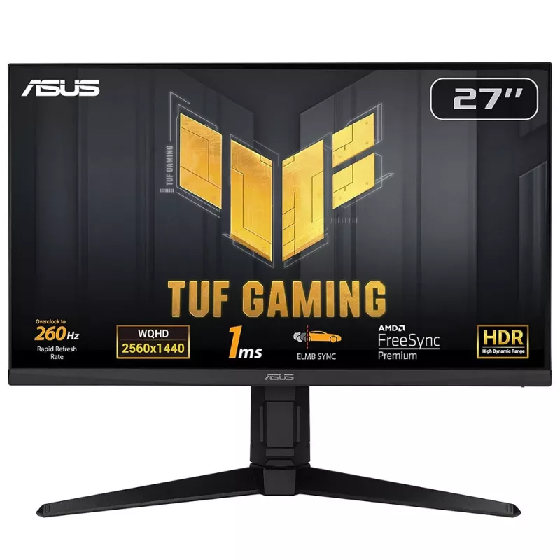 ASUS TUF Gaming VG27AQML1A kompiuterio monitorius 68,6 cm (27 colių) 2560 x 1440 pikselių Wide Quad HD LCD juodas