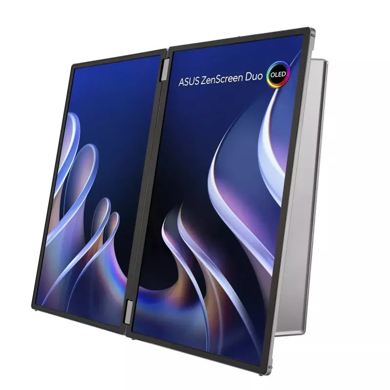 ASUS ZenScreen Duo OLED MQ149CD kompiuterio monitorius 35,6 cm (14 colių) 1920 x 1200 pikselių WUXGA sidabrinis