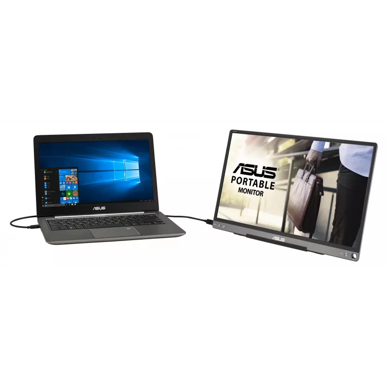 ASUS ZenScreen MB16ACE kompiuterio monitorius 39,6 cm (15,6 col.) 1920 x 1080 pikselių Full HD LED pilkas