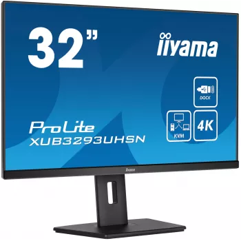iiyama ProLite XUB3293UHSN-B5 kompiuterio monitorius 80 cm (31,5 col.) 3840 x 2160 pikselių 4K Ultra HD LCD juodas