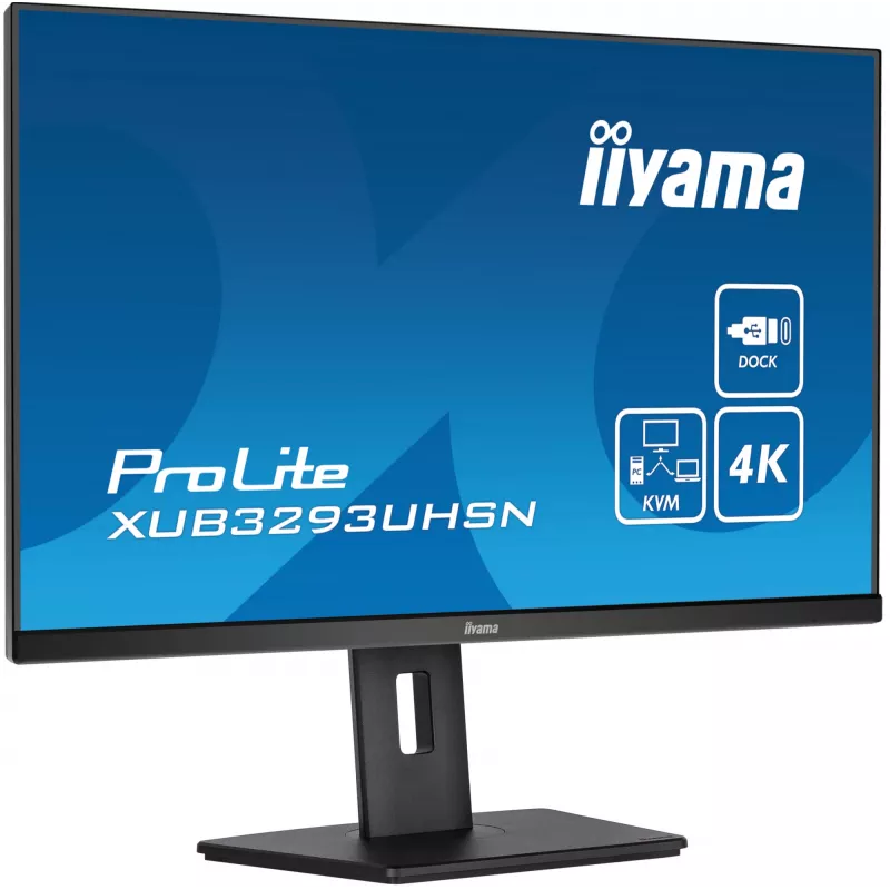 iiyama ProLite XUB3293UHSN-B5 kompiuterio monitorius 80 cm (31,5 col.) 3840 x 2160 pikselių 4K Ultra HD LCD juodas