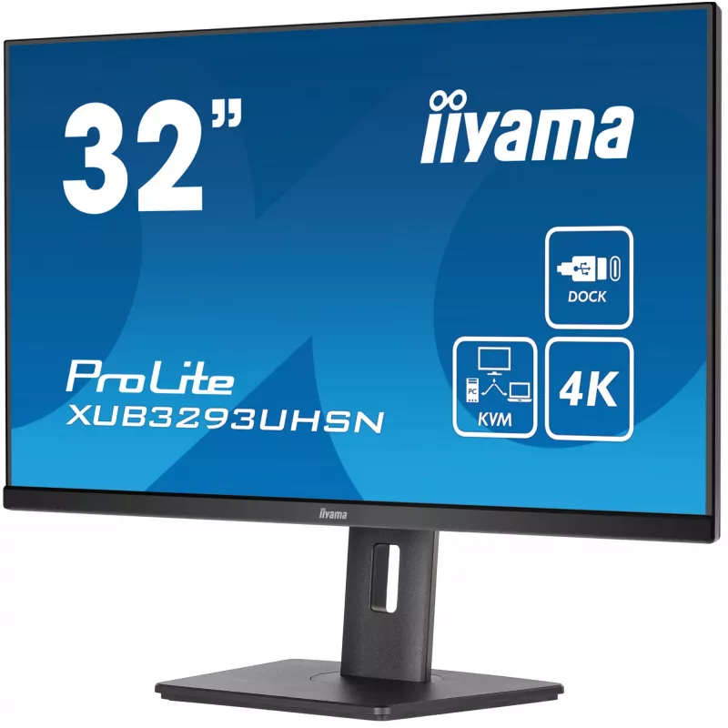 iiyama ProLite XUB3293UHSN-B5 kompiuterio monitorius 80 cm (31,5 col.) 3840 x 2160 pikselių 4K Ultra HD LCD juodas