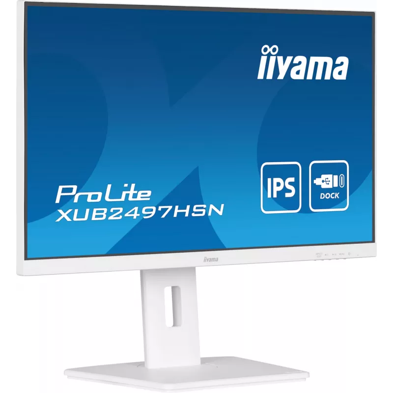 iiyama ProLite XUB2497HSN-W2 kompiuterio monitorius 60,5 cm (23,8 colio) 1920 x 1080 pikselių Full HD LED Baltas
