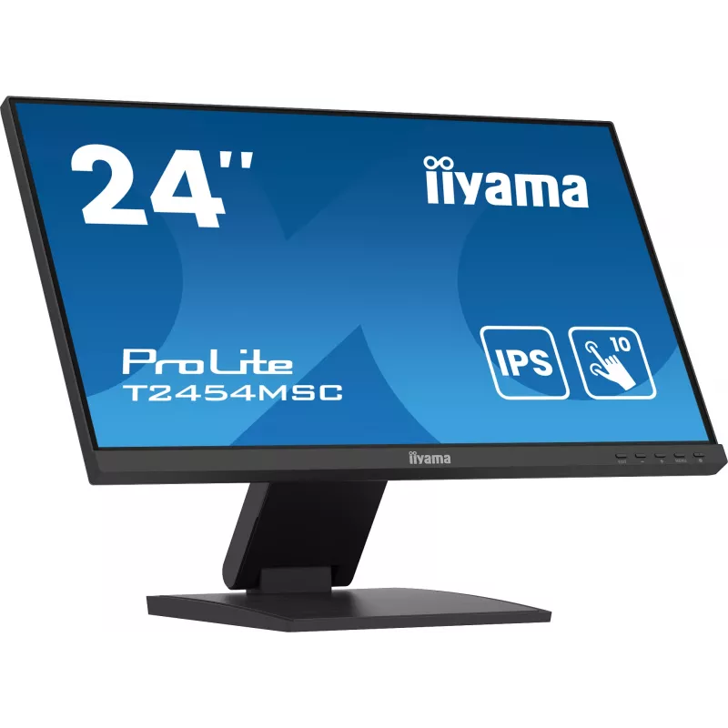 iiyama ProLite T2454MSC-B2AG kompiuterio monitorius 60,5 cm (23,8 colio) 1920 x 1080 pikselių Full HD LED liečiamasis ekranas Multi-user Juoda
