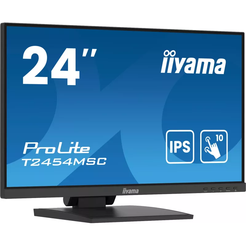 iiyama ProLite T2454MSC-B2AG kompiuterio monitorius 60,5 cm (23,8 colio) 1920 x 1080 pikselių Full HD LED liečiamasis ekranas Multi-user Juoda