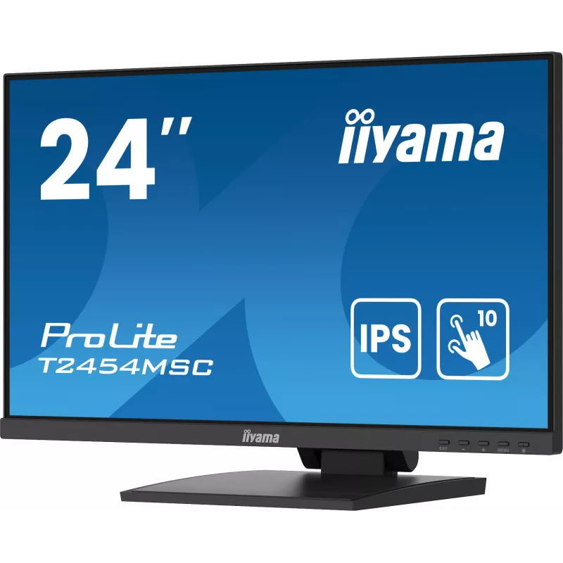 iiyama ProLite T2454MSC-B2AG kompiuterio monitorius 60,5 cm (23,8 colio) 1920 x 1080 pikselių Full HD LED liečiamasis ekranas Multi-user Juoda