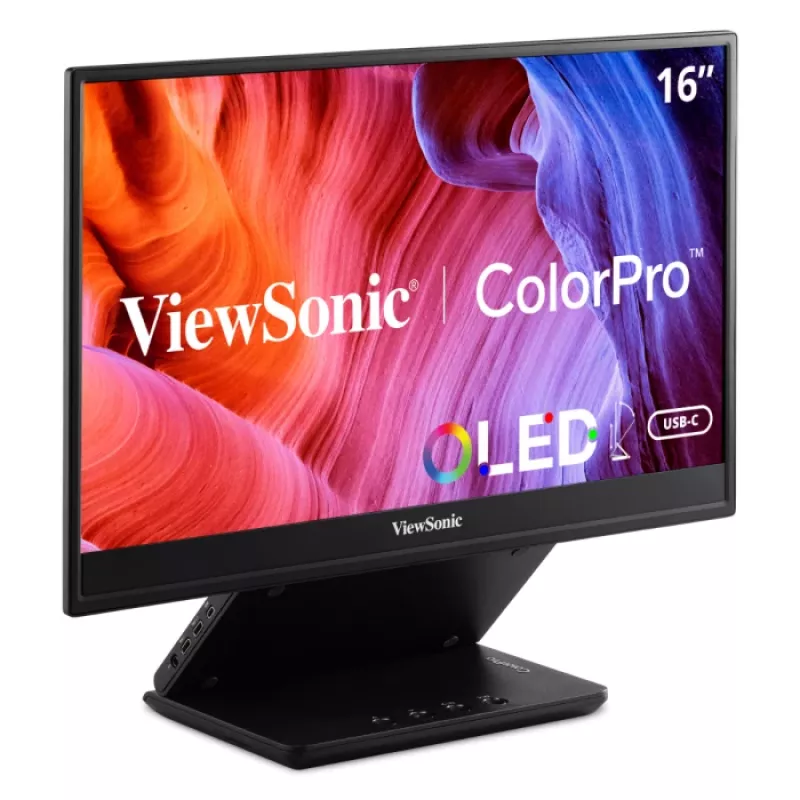 Viewsonic VP serijos VP16-OLED kompiuterio monitorius 40,6 cm (16 colių) 1920 x 1080 pikselių Full HD juodas