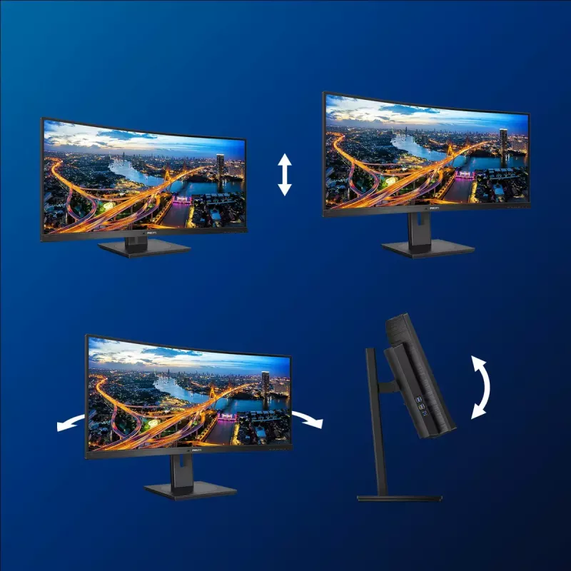 Philips B Line 346B1C/00 kompiuterio monitorius 86,4 cm (34 colių) 3440 x 1440 pikselių Quad HD LCD juodas