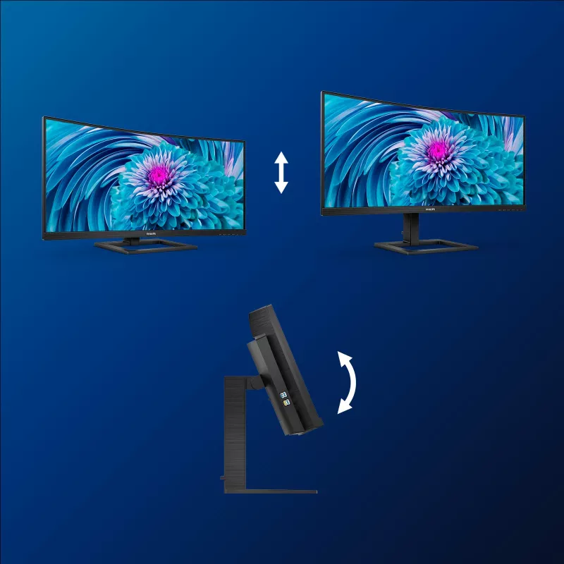 Philips E Line 346E2CUAE/00 kompiuterio monitorius 86,4 cm (34 col.) 3440 x 1440 pikselių „Wide Quad HD+“ LCD juodas