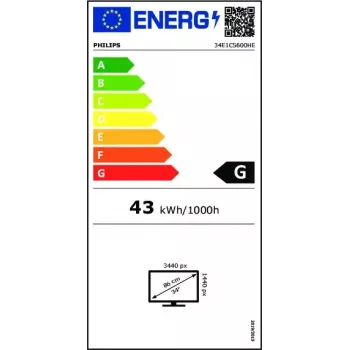Philips 5000 serijos 34E1C5600HE/00 kompiuterio monitorius 86,4 cm (34 colių) 3440 x 1440 pikselių 4K Ultra HD LED juodas