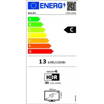 Philips 1000 serijos 27E2N1500L/00 kompiuterio monitorius 68,6 cm (27 colių) 2560 x 1440 pikselių Quad HD LED juodas