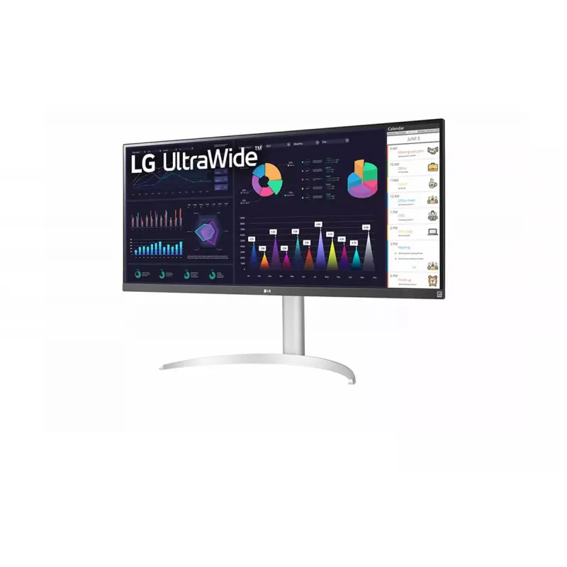 LG 34WQ650-W kompiuterio monitorius 86,4 cm (34 colių) 2560 x 1080 pikselių WFHD LCD sidabrinis, baltas